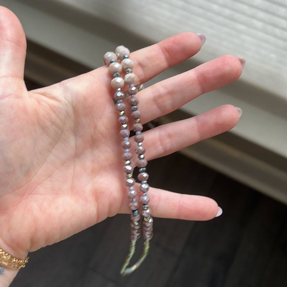Anthropologie Serefina moonstone tassel necklace. - Picture 6 of 6